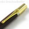 Drehkugelschreiber Modell "Geffert", Farbe Gold / Chrom, Holz Makkassar-Ebenholz – Bild 2