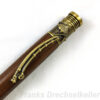 Drehkugelschreiber Modell "Der Angler", Farbe Antik Messing, Holz Ostindischer Palisander – Bild 2