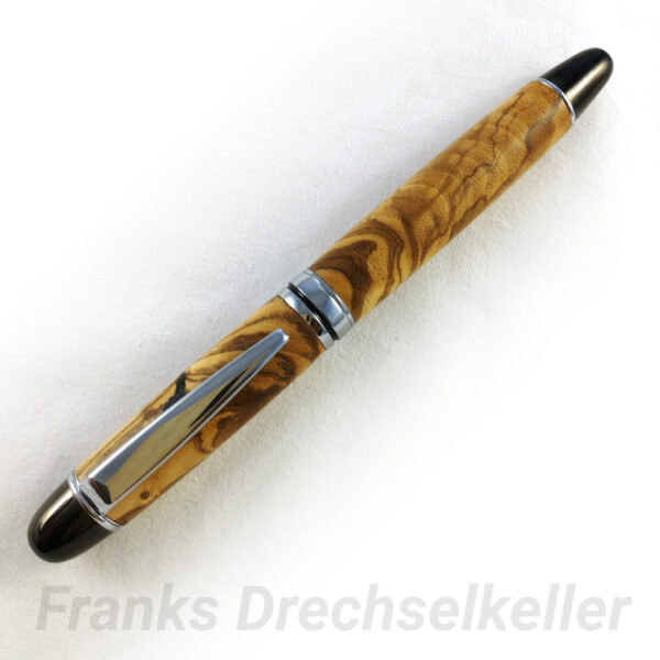 Füller Modell "Despina", Farbe Chrom, Holz Esche Maserknolle