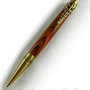 Drehkugelschreiber Modell "Medical", Farbe Antik Messing, Holz Cocobolo