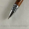 Druckkugelschreiber Modell "Hund", Farbe Chrom, Holz Cocobolo – Bild 3