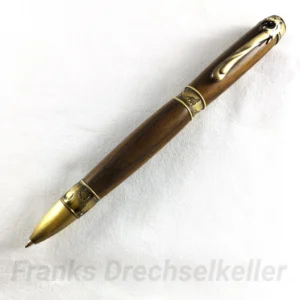 Drehkugelschreiber "Pferd", Farbe Antik Bronze, Holz Ostindischer Palisander
