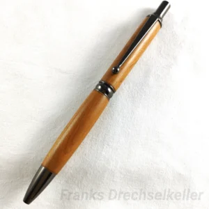 Druckkugelschreiber "Pan", Farbe Gun Metal, Holz Pflaume