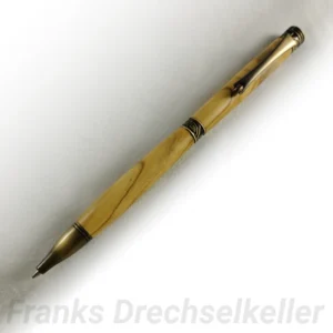 Drehkugelschreiber "Cabot II", Farbe Antik Messing, Holz Olive