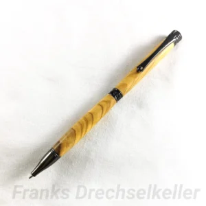 Drehkugelschreiber "Cabot II", Farbe Gun Metal, Holz Olive
