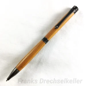Drehkugelschreiber "Cabot II", Farbe Gun Metal, Holz Pflaume