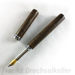 Füller "Der Lehmann", Farbe Chrom, Holz Türkische Walnuss