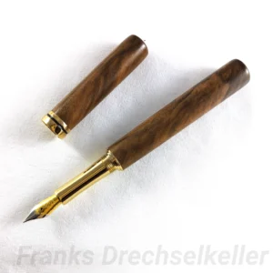 Füller "Der Lehmann", Farbe Gold, Holz Türkische Walnuss