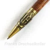 Drehkugelschreiber "Schwert", Farbe Antik Messing, Holz Cocobolo – Bild 3