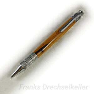 Druckkugelschreiber "Rosetta", Farbe Chrom, Holz Eibe