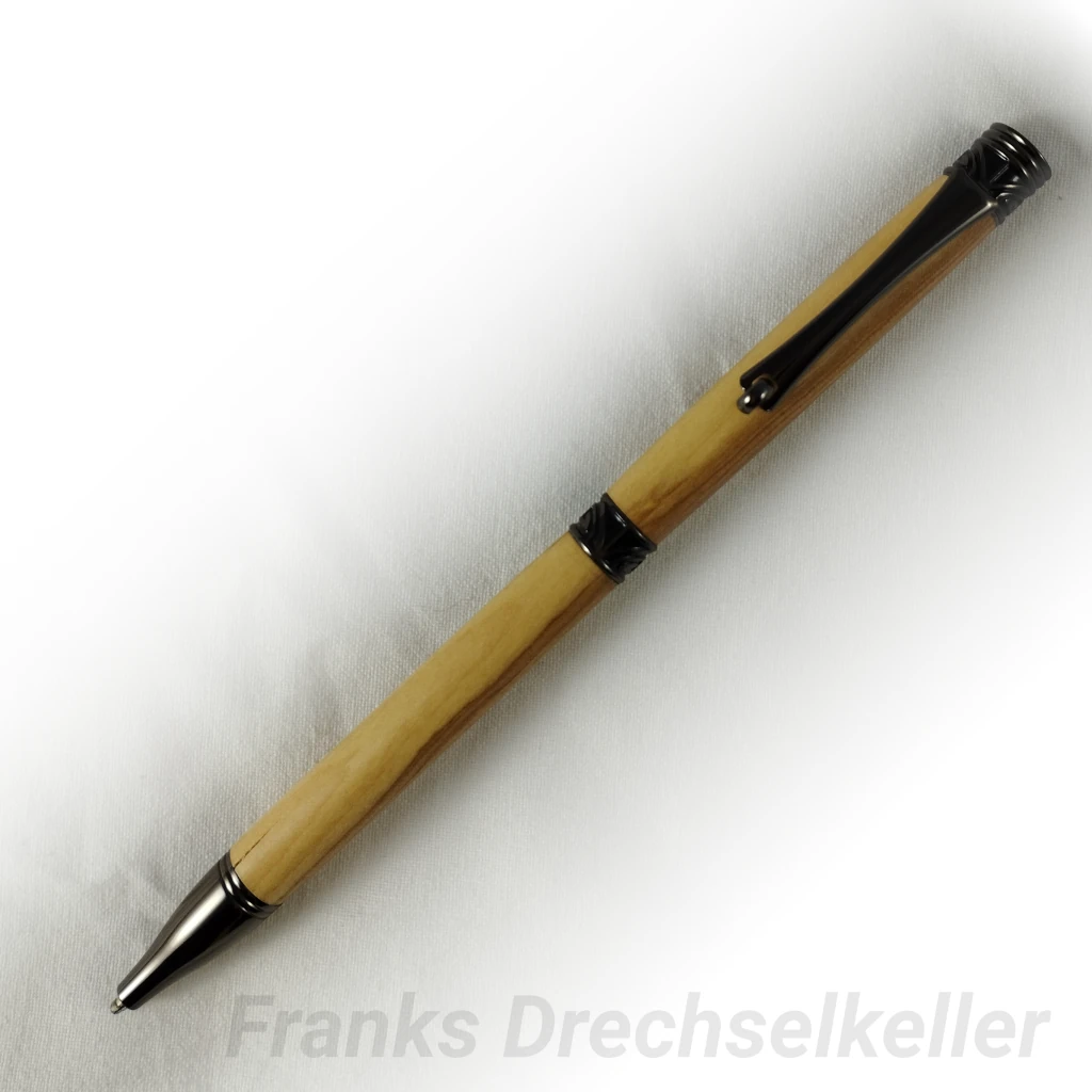 Drehkugelschreiber "Cabot II", Farbe Gun Metal, Holz Flieder