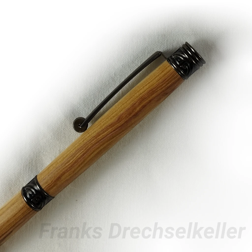 Drehkugelschreiber "Cabot II", Farbe Gun Metal, Holz Flieder – Bild 2