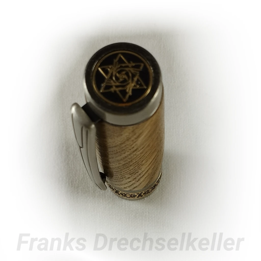 Füller "Alvaldi", Farbe Zinn-Bronze, Holz Esche – Bild 3