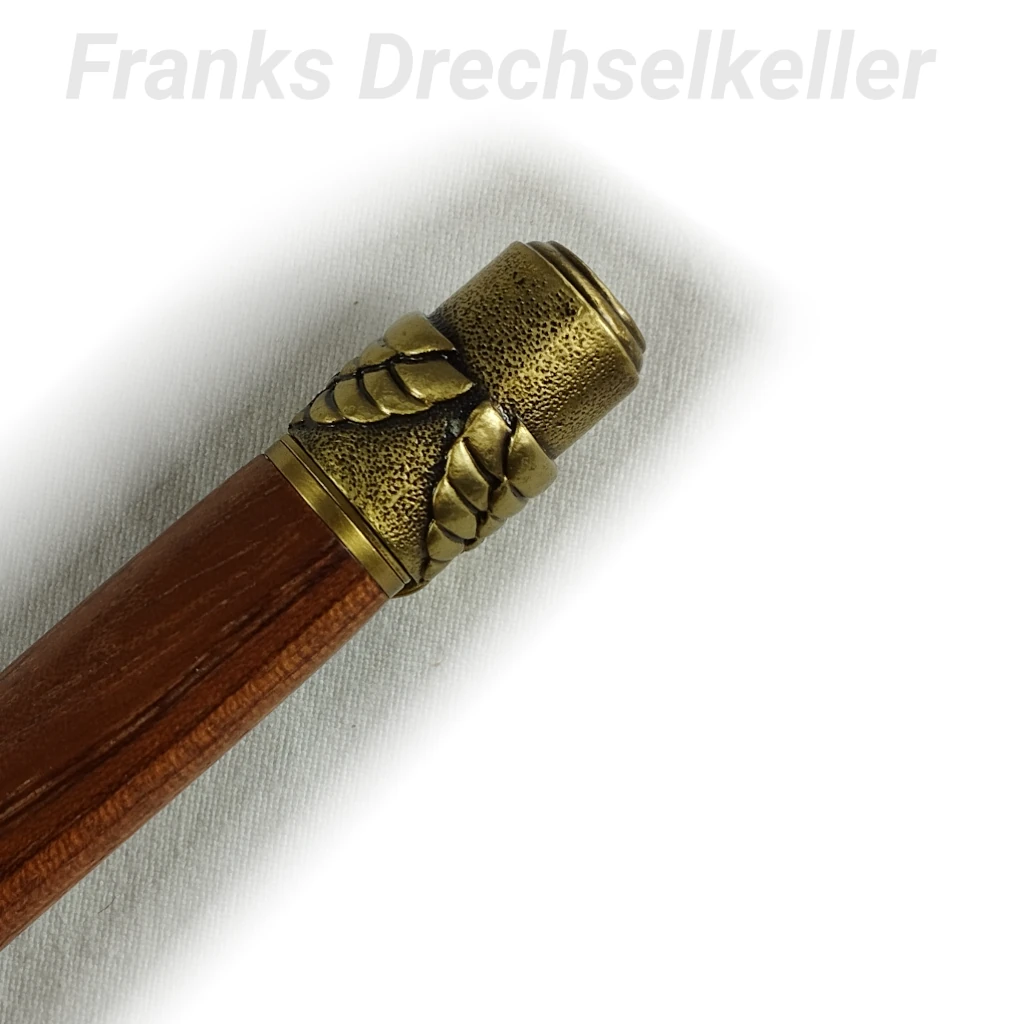 Drehkugelschreiber "Medical", Farbe Antik Messing, Holz Bubinga – Bild 3