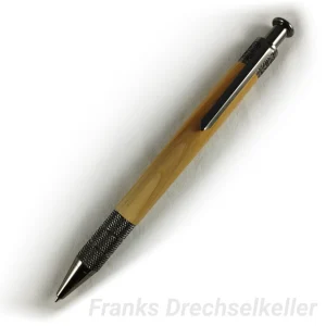 Druckkugelschreiber "Rosetta", Farbe Gun Metal, Holz Eibe
