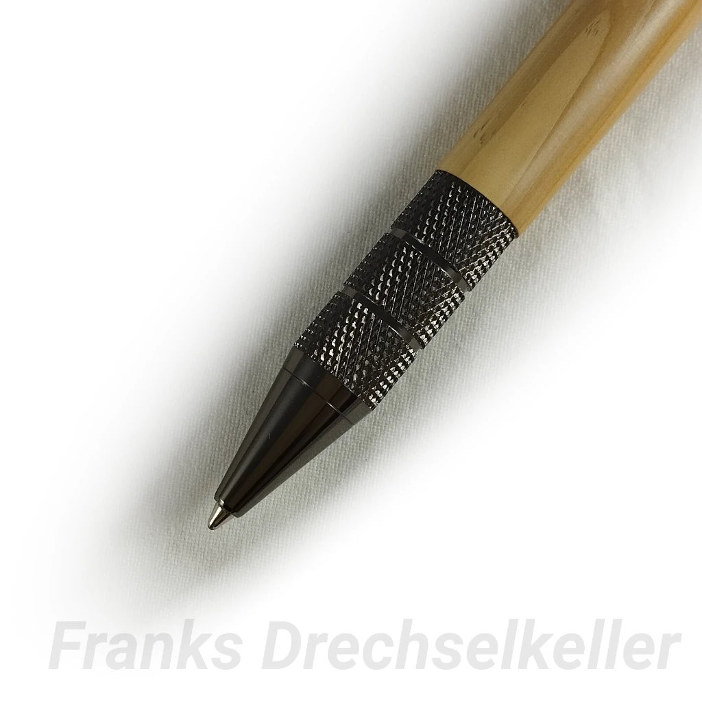 Druckkugelschreiber "Rosetta", Farbe Gun Metal, Holz Eibe – Bild 3