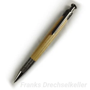 Druckkugelschreiber "Rosetta", Farbe Gun Metal, Holz Esche