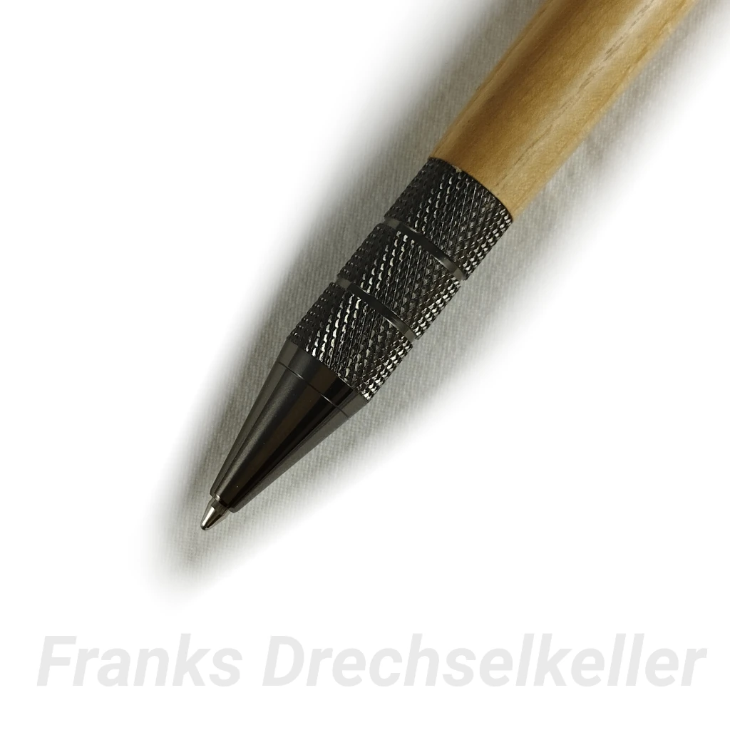 Druckkugelschreiber "Rosetta", Farbe Gun Metal, Holz Esche – Bild 3