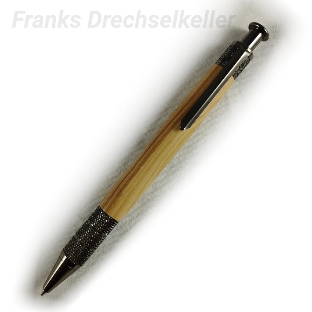 Druckkugelschreiber "Rosetta", Farbe Gun Metal, Holz Flieder