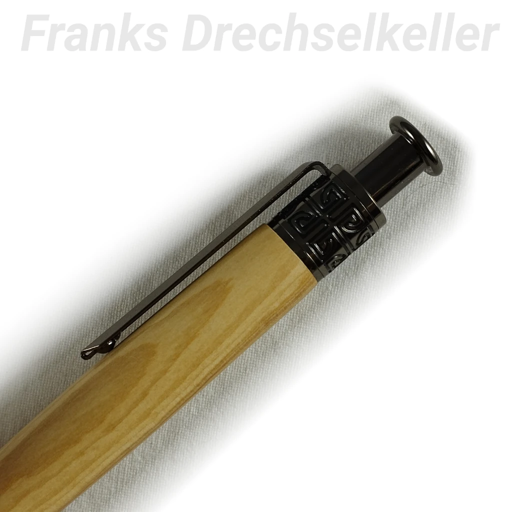 Druckkugelschreiber "Rosetta", Farbe Gun Metal, Holz Flieder – Bild 2