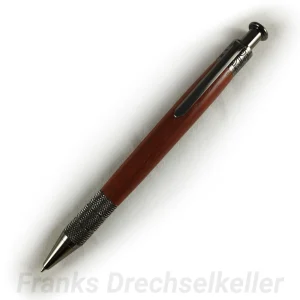 Druckkugelschreiber "Rosetta", Farbe Gun Metal, Holz Padouk