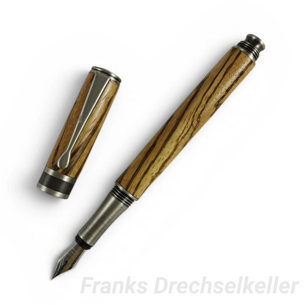 Füller "Magistralis", Farbe Zinn, Holz Zebrano – Bild 2