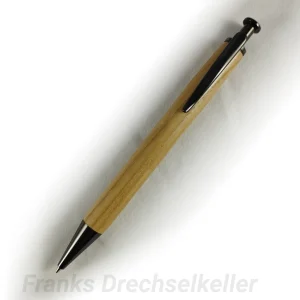 Druckkugelschreiber "Olst", Farbe Gun Metal, Holz Esche