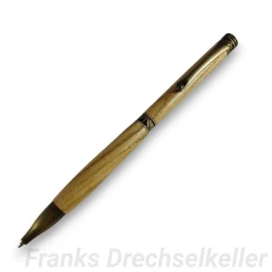 Drehkugelschreiber "Cabot II", Farbe Antik Messing, Holz Esche