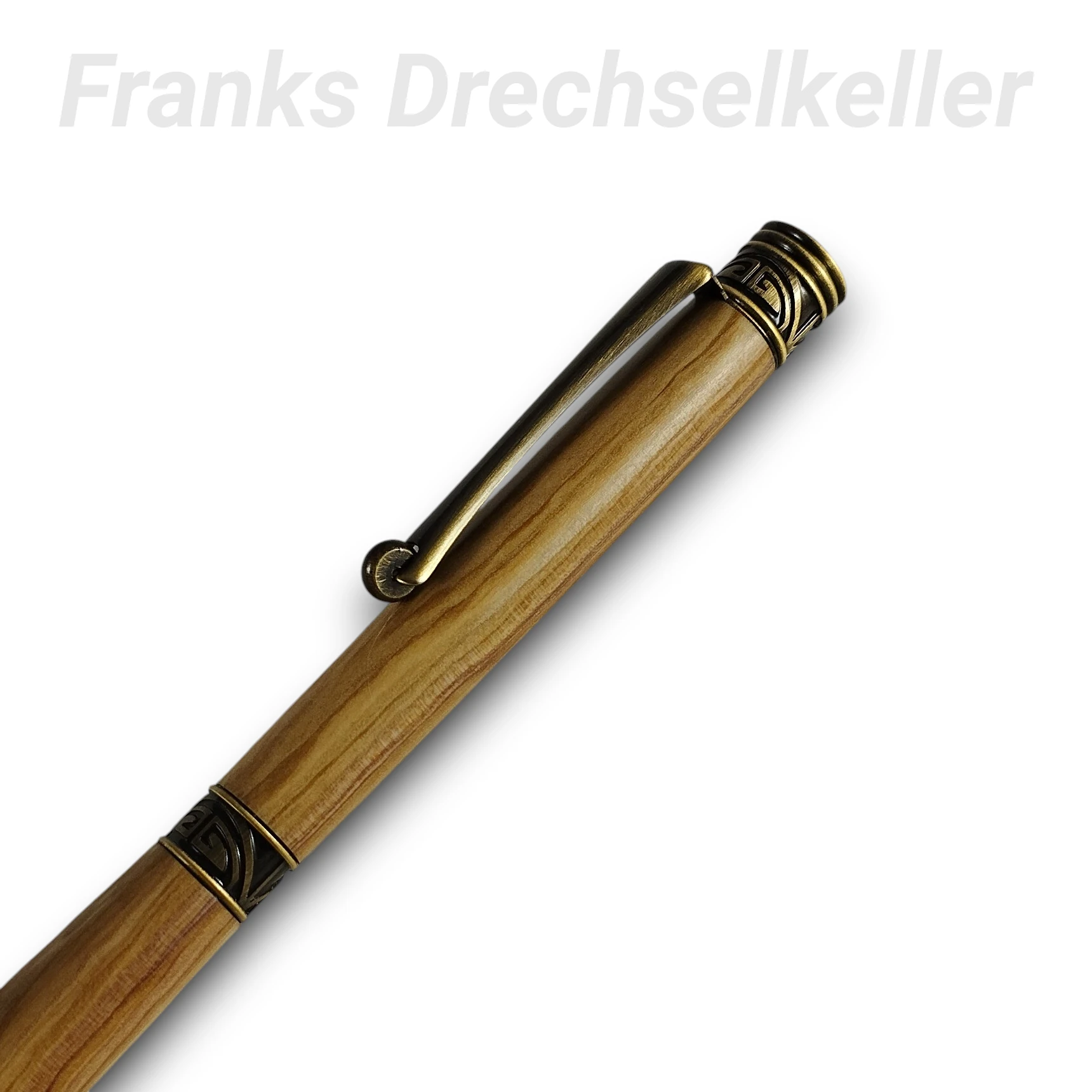 Drehkugelschreiber "Cabot II", Farbe Antik Messing, Holz Flieder – Bild 2