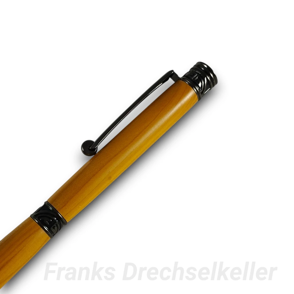 Drehkugelschreiber "Cabot II", Farbe Gun Metal, Holz Eibe – Bild 2