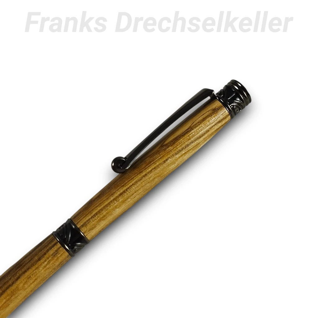 Drehkugelschreiber "Cabot II", Farbe Gun Metal, Holz Esche – Bild 2
