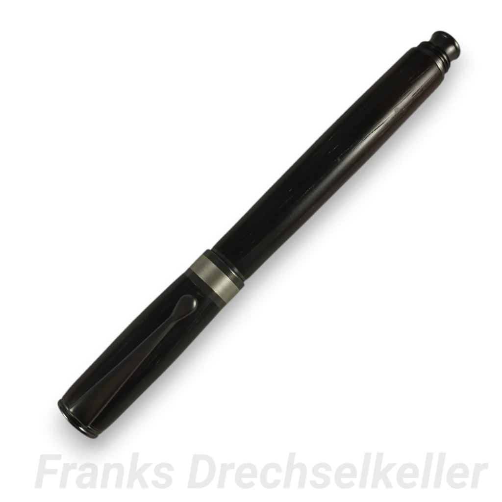 Füller "Magistralis", Farbe Zinn, Holz Makkassar-Ebenholz