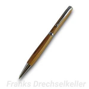 Drehkugelschreiber "Pluto", Farbe Chrom, Holz Flieder