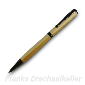 Drehkugelschreiber "Pluto", Farbe Gun Metal, Holz Eibe