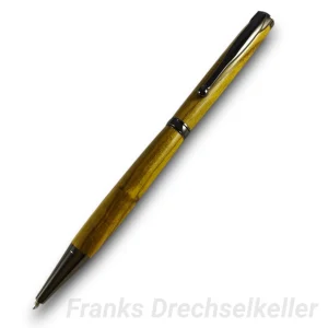 Drehkugelschreiber "Pluto", Farbe Gun Metal, Holz Essigbaum