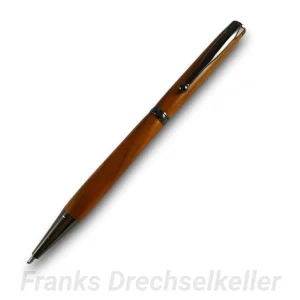 Drehkugelschreiber "Pluto", Farbe Gun Metal, Holz Zwetschge