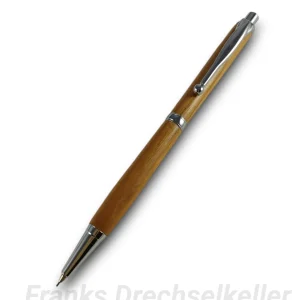 Druckbleistift "Pluto Druckbleistift", Farbe Chrom, Holz Nussbaum