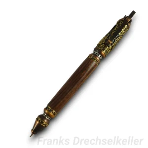 Kuli mit Repetiermechanik "Oberon", Farbe Kupfer, Messing, Zinn, Holz Santos Palisander