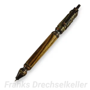 Kuli mit Repetiermechanik "Oberon", Farbe Messing, Zinn, Kupfer, Holz Zebrano
