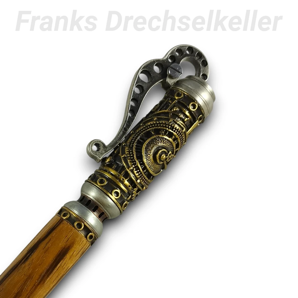 Kuli mit Repetiermechanik "Oberon", Farbe Zinn-Bronze, Holz Zebrano – Bild 2
