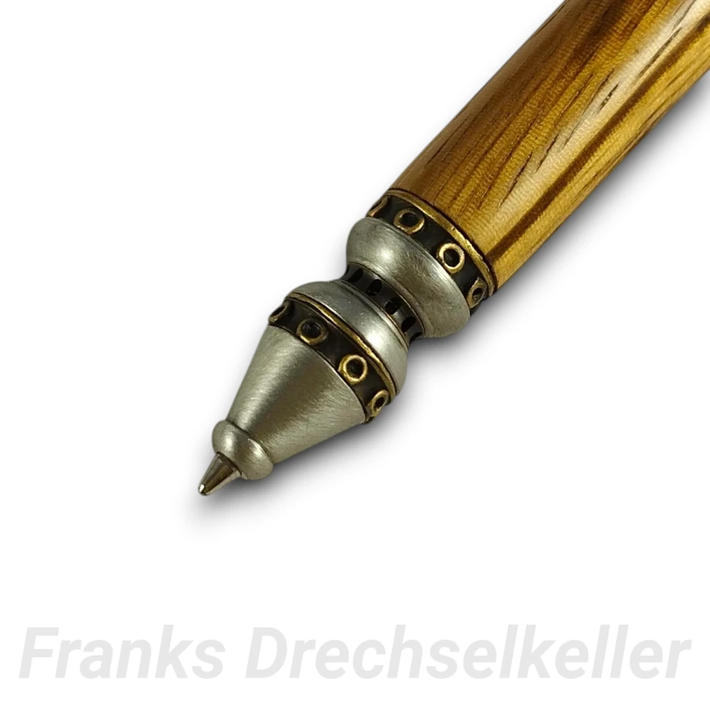 Kuli mit Repetiermechanik "Oberon", Farbe Zinn-Bronze, Holz Zebrano – Bild 3