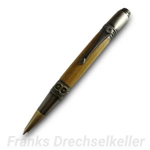 Drehkugelschreiber "Aquila", Farbe Antik Bronze, Holz Robinie