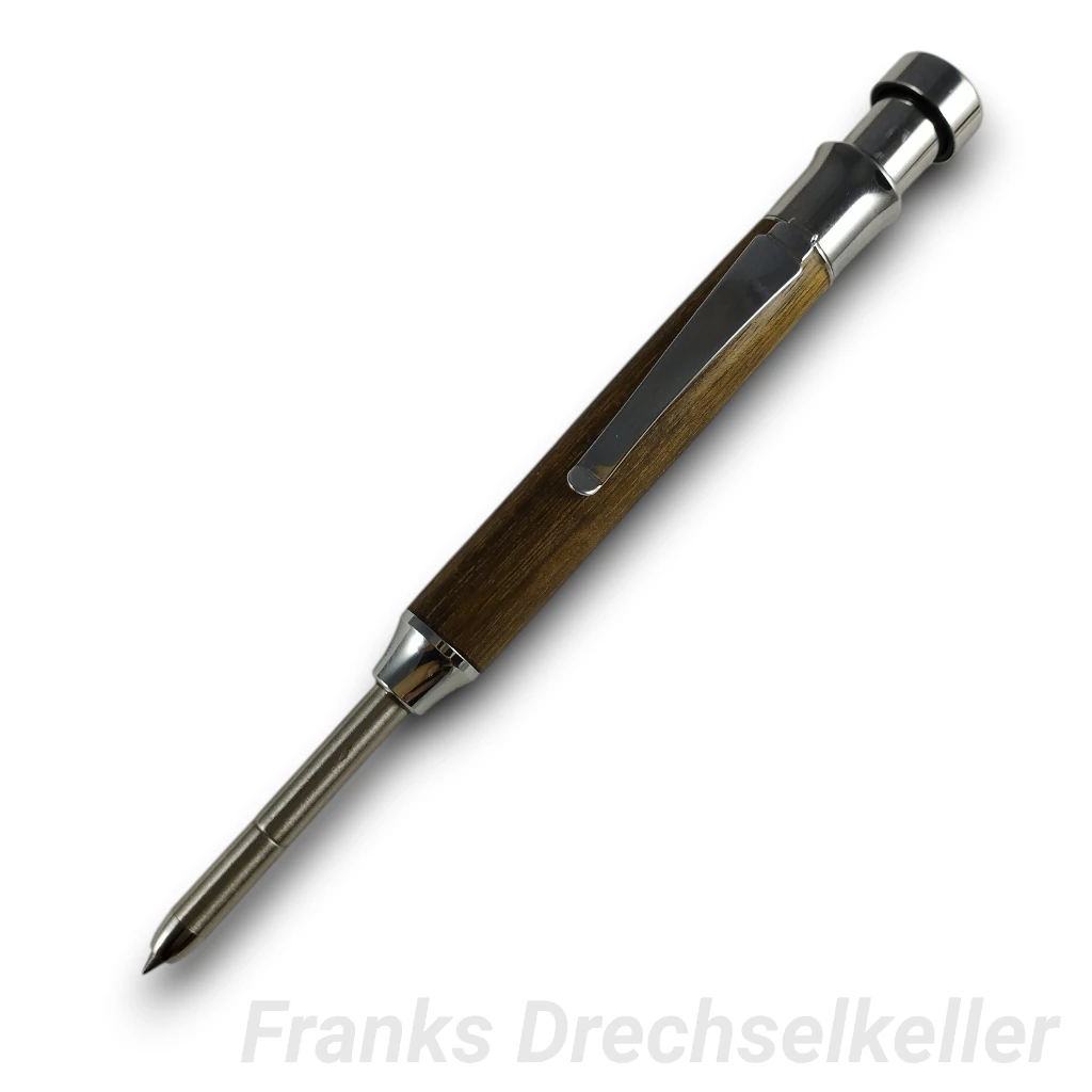 Druckbleistift "Ulysses", Farbe Chrom, Holz Ovangkol