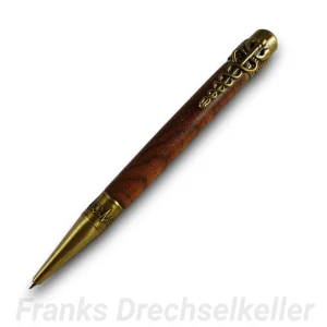 Drehkugelschreiber "Medical", Farbe Antik Messing, Holz Ebiara X-Cut