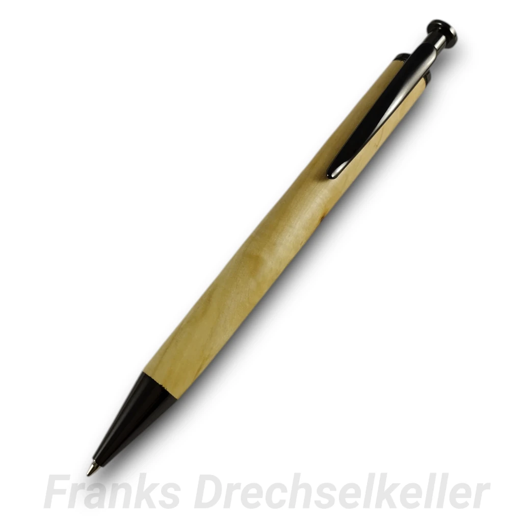 Druckkugelschreiber "Olst", Farbe Gun Metal, Holz Birke