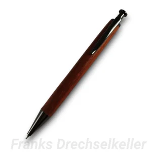 Druckkugelschreiber "Olst", Farbe Gun Metal, Holz Padouk