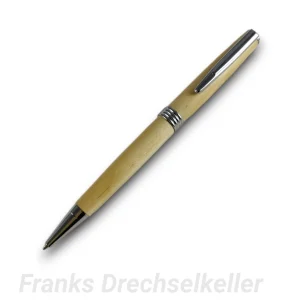 Drehkugelschreiber "Libra", Farbe Chrom, Holz Birke