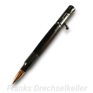 Kuli mit Repetiermechanik "Hunter", Farbe Gun Metal, Holz Makkassar-Ebenholz