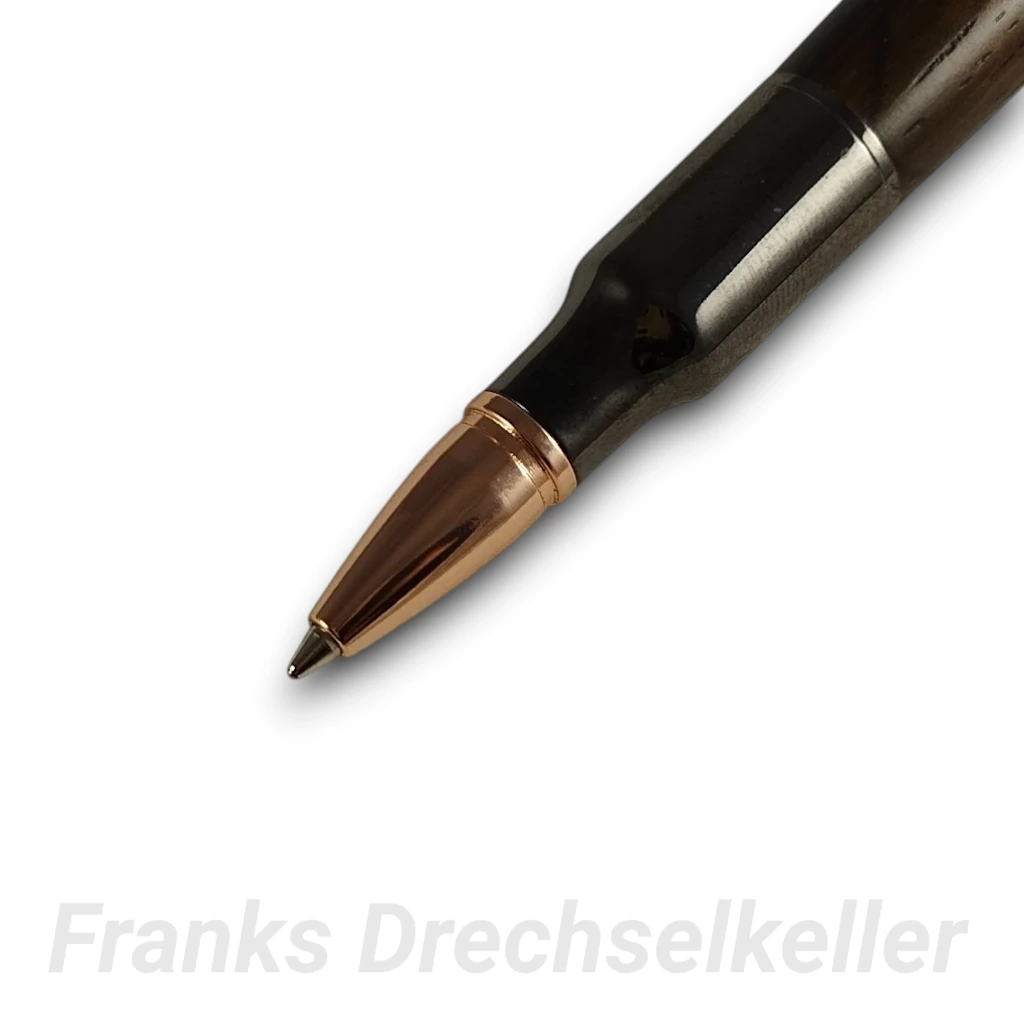 Kuli mit Repetiermechanik "Hunter", Farbe Gun Metal, Holz Makkassar-Ebenholz – Bild 3