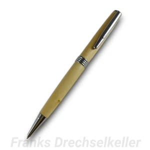 Drehkugelschreiber "Libra", Farbe Chrom, Holz Birke